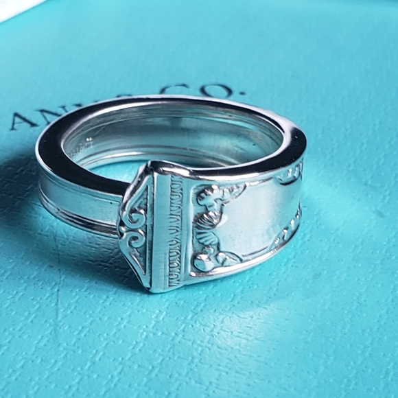 Antique 1916 Tiffany & Company Spoon Ring #16 - Picture 3 of 13